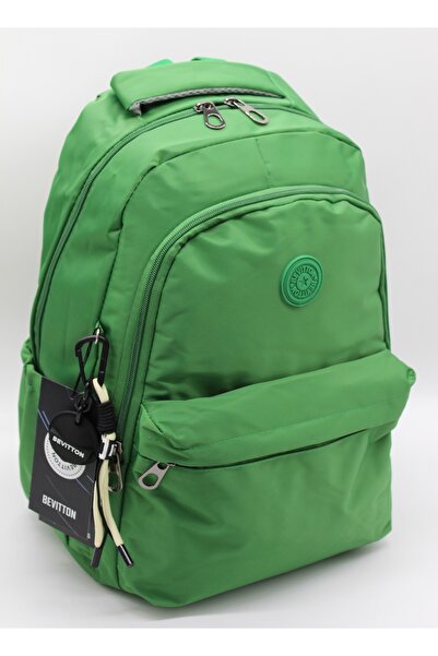 Bevitton Rucsac școlar unisex ușor din material textil impermeabil 2200 verde