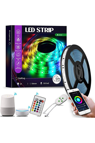 OEM Αδιάβροχες Έξυπνες Ταινίες LED Wi-Fi 12V Φως RGB 5μ Τύπου SMD 5050 με Τηλ...