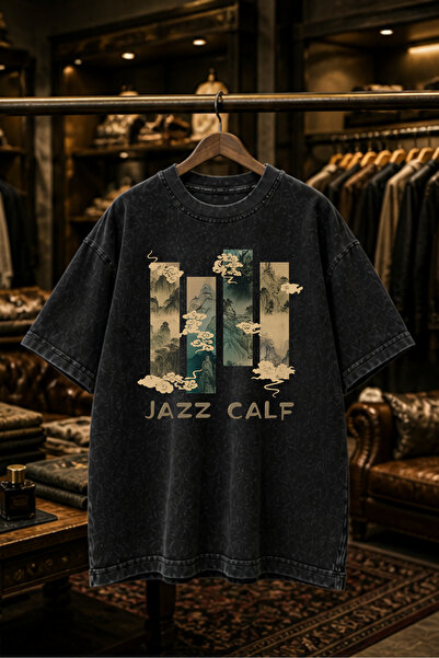 valeriae Πλενόμενο μπλουζάκι Oversize Unisex, Πλυμένο Vintage Street Style, Μ...