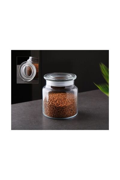 USTAOGLUHOME Glass Jar with Silicone Lid 0.50ml
