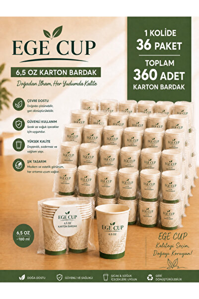 EGECUP KARTON BARDAK 6,5 OZ 360 ADET 10*36