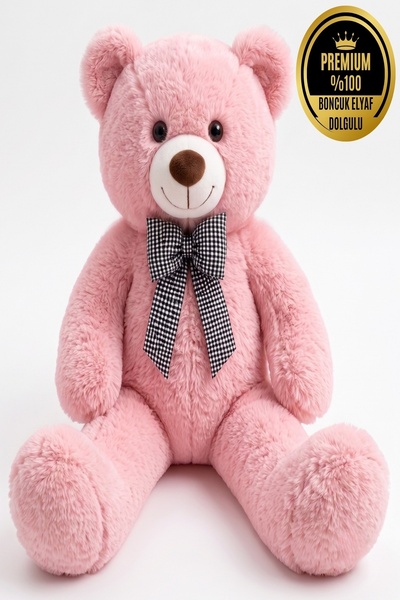 Livra Gift Peluş Ayıcık 90 cm – Papyonlu Büyük Boy Yumuşak Peluş Oyuncak - He...