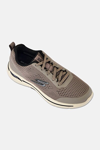 SKECHERS Men Go Walk Arch Fit Lace Up Outdoor Shoes, Grey