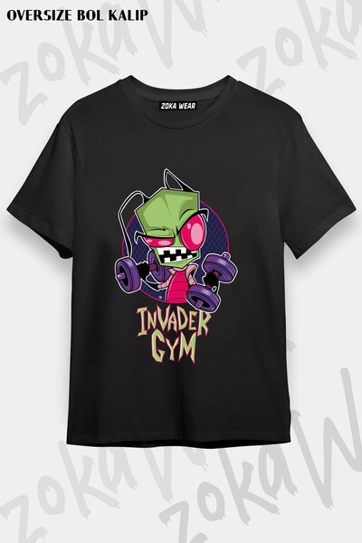 ZOKAWEAR Μπλουζάκι Unisex Loose Fit με στάμπα Invader Zim v26