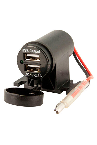 RapidAuto Priza USB suplimentara 5V-2.1A, 2 iesiri, 12V, cu suport montare