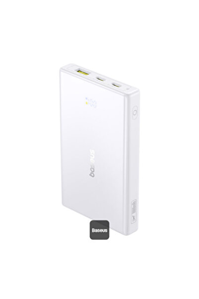 Baseus PicoGo 10000mAh 20W Power Bank cu Afișaj Digital, USB-C/USB-A, Alb