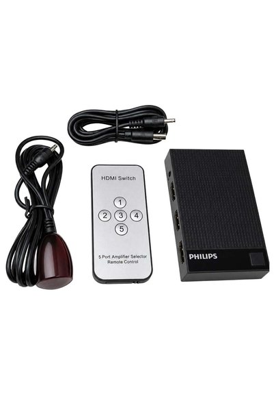 Philips SWV9023D/93 5-Giriş 1-Çıkış 4K HDMI Switch (Seçici)