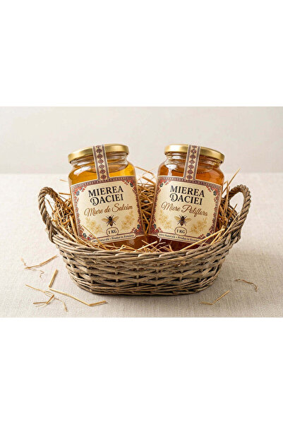 MIEREA DACIEI Coș Apiterapie Mini — Miere + Polen + Propolis (XS)