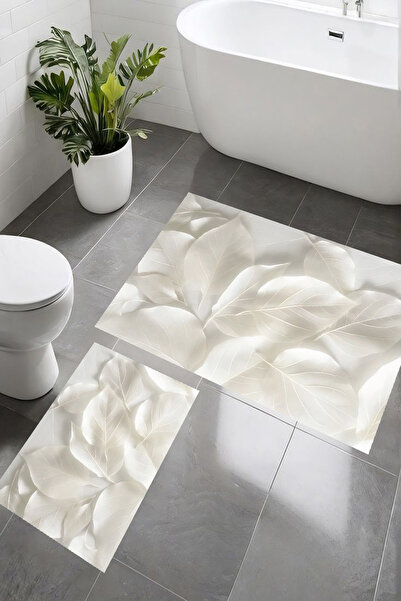 Eliana Home Dijital Baskı Modern Banyo Halısı İkili Banyo Paspası LNA5302 100...