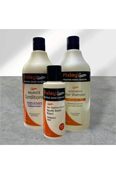 Fix Nano Keratin FİXlayNANOKERATİN SAÇ DÜZLEŞTİRME KERATİN BAKIM 3LÜ SET