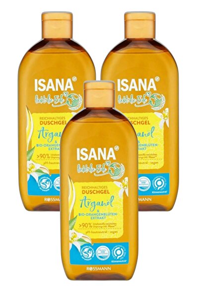 ISANA Duş Jeli Doğayı Sev Argan Yağı 250 ml (3 Adet)