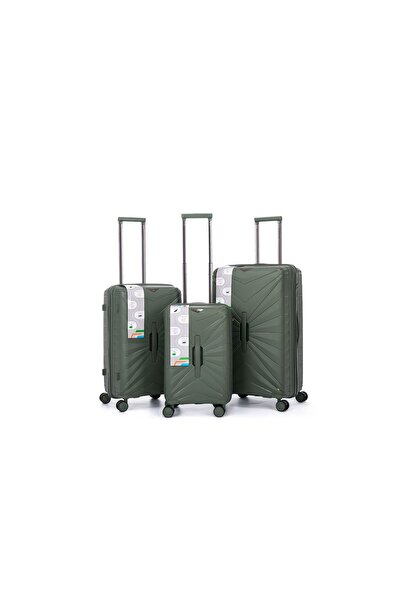 PK PARTNER 3-Piece Hard Shell Travel Luggage Set with 360° Spinner Wheels (Da...