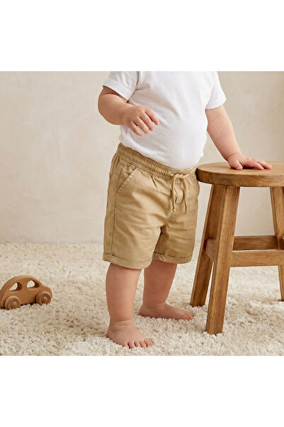 Juniors Knee Length Elasticated Drawstring Waist Shorts with Pockets