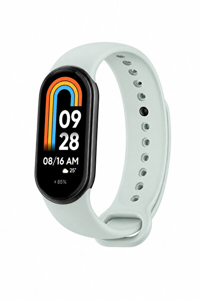 Dexmon Xiaomi Mi Band 8 Mi Band 9 Mi Band 10 Uyumlu Silikon Kordon Kayış Meta...