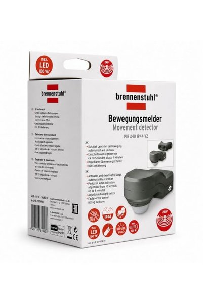 GÜMRÜK BEY Brennenstuhl 1171910 Motion Sensor – Ip44 Protection, Indoor and Outdoor Use