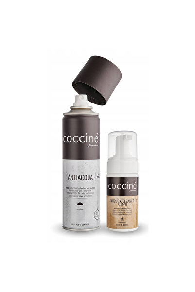 Coccine Kit de impregnare, Coccine, spuma de curatare din nubuc 100 ml + spra...