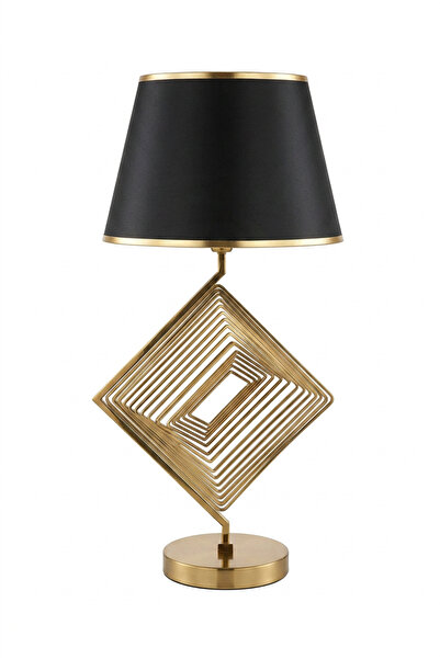 LUMINZO İllia Eskitme Luxury Series Black Headboard Square Pattern Design Met...