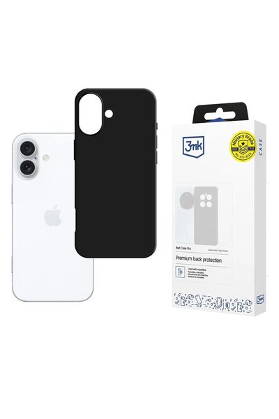 3MK Husă Matt Case Pro TPU pentru iPhone 16 Plus - Negru Mat