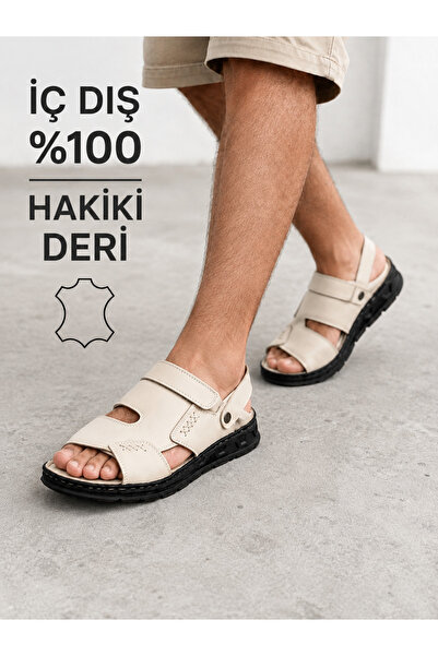 CookaShoes Cooka Shoes Erkek Siyah Hakiki Deri Sandalet Terlik – İç Dış %100 ...
