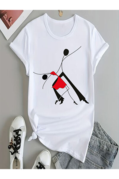 COZYWEAR White Oversize Printed T-Shirt