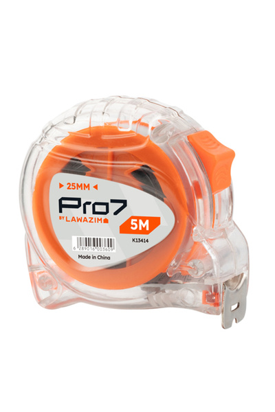 Lawazim Pro7 Measurement Tape 5mx25mm Steel Measuring Tape with CM Scale & Wr...