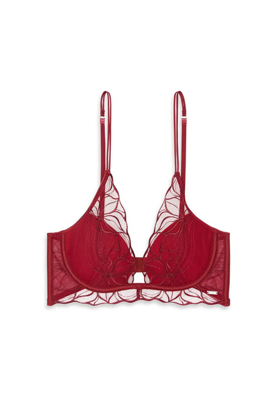 Calvin Klein LIGHTLY LINED PLUNGE Kırmızı Kadın Sütyen