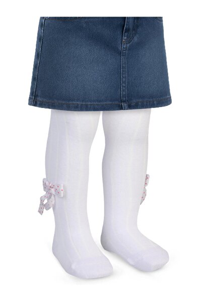 Civil Baby 6-Piece Baby Girl Tights with Derby Accessories - White