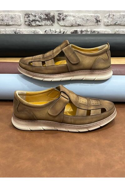 UMUT AYAKKABI Genuine Nubuck Leather Orthopedic Large Size 45-46-47-48 Men's ...