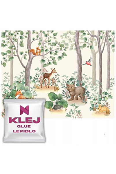 Naklejkomania Tapet Modern Pentru Copii Cu Animale De Padure 260x390