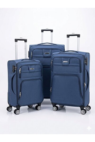 sea gulf Canvas Luggage Three Piece Set with Locks and 360 Flexible Wheels Hi...