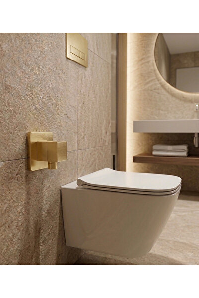 titanium design Gold Kare Lüx Taharet Musluğu