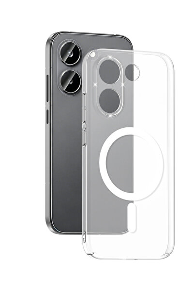 CaseTechnoo Poco X8 Pro Seffaf Mika Magsafe Özellikli Sararmaz Koruyucu Kılıf