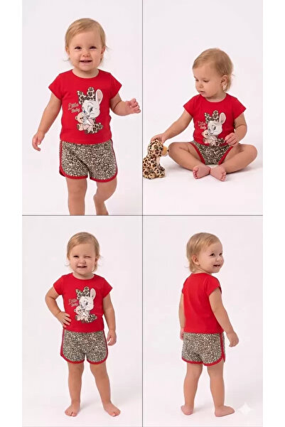 northcity n 1/4 Year Old Leopard Rabbit Printed Children's Set - Antiallergic...
