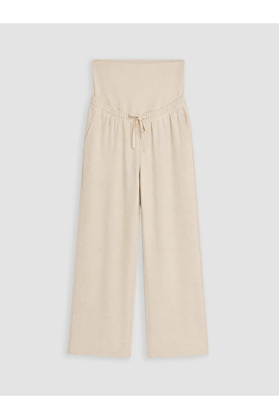 LC Waikiki Beige Women's Maternity Pants with Abdominal Panel