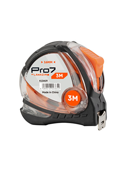 Lawazim Pro7 Standard Measuring Tape 3mx16mm Steel Tape Measure with CM Scale