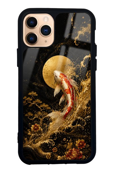 Spoyi iPhone 11 Pro Golden Koi Elegance Design Glossy Phone Case
