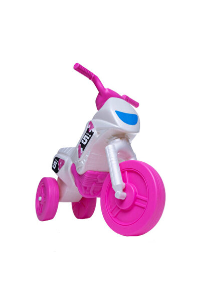 Enduro Tricicletă mică pentru copii, fără pedale, mini motocicletă alb-roz, 1...