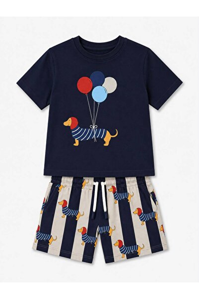 YİGİT BUTİK Set de pantaloni scurți cu imprimeu Bubble Dog pentru băieți, din...