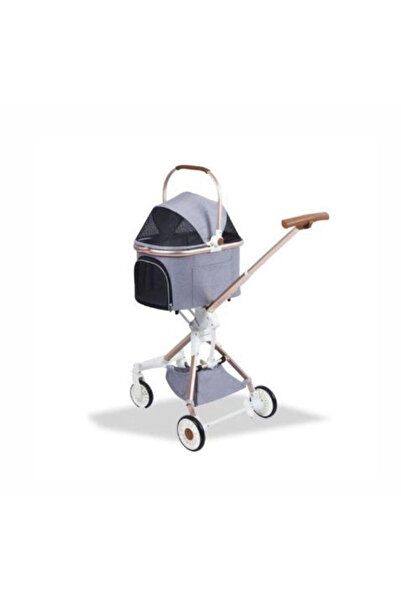 Eurodog Katlanabilir Köpek Arabası Gri 83x48,5x110 Cm