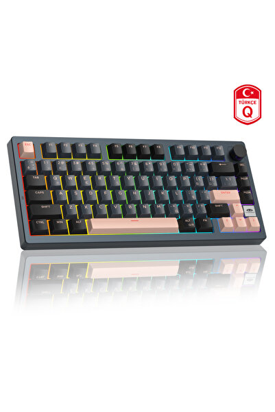 MageGee Light75 Tri-Mode RGB Hot-Swap Mekanik Siyah Gaming Klavye