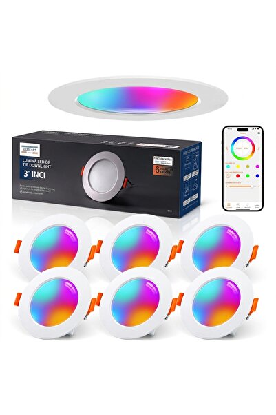 VARICART Σετ 6 SMART LED Σποτ Φωτιστικών Οροφής και Δαπέδου, VARICART, Έλεγχο...