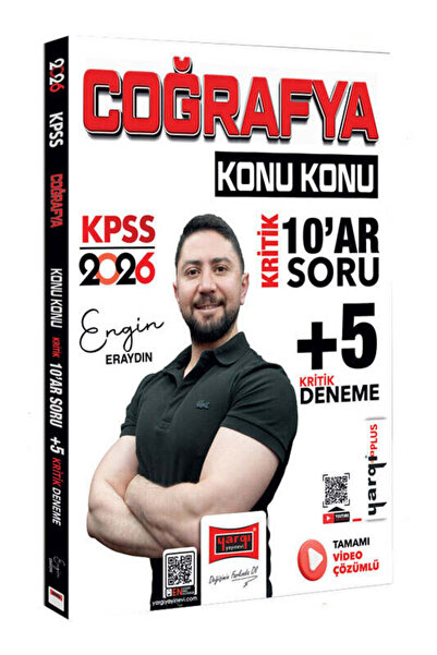 Yargı Yayınları 2026 KPSS Coğrafya Konu Konu Kritik 10ar Soru +5 Kritik Denem...