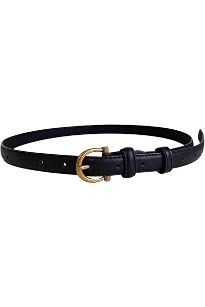 OEM Curea dama, eleganta, neagra, din piele ecologica, 100 cm