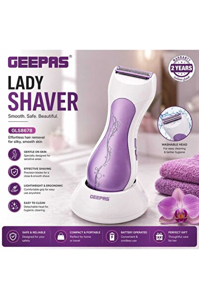 Geepas Lady Shaver GLS8678 Rechargeable Hair Removal Device