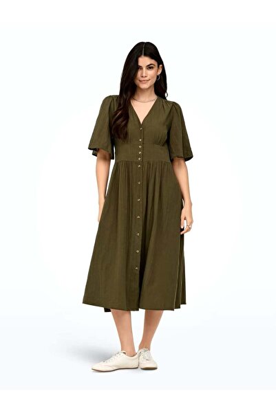 ONLY Onltizana 2/4 Midi Dress Wvn Noos Women's Dress Green (15373535)