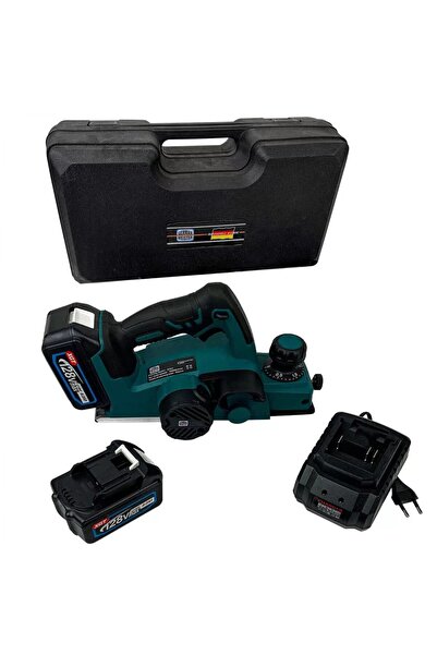 German Meister Rindea electrica 128V 6Ah cu 2 acumulatori reglaj 2 mm latime ...