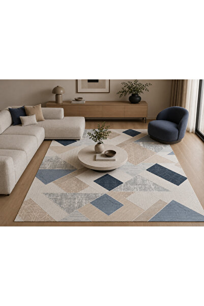 Modern Makinede Yıkanabilir Kaydırmaz Leke Tutmaz Salon Halı Oturma odası Halı Mutfak Halı ve Yolluk