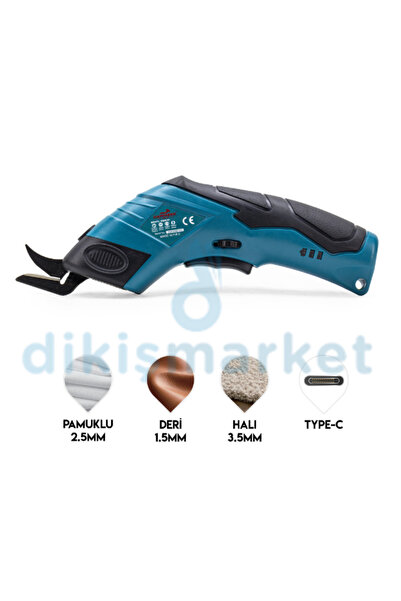 dm dikişmarket Şarjlı Kumaş Kesim Makası Yedek Uçlu