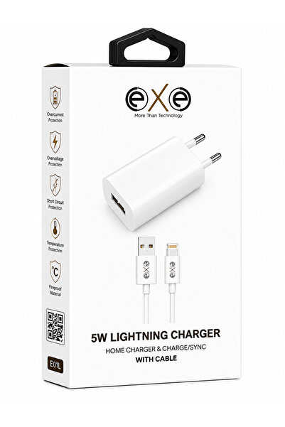 E01L 5W Lightning Şarj Seti Adaptör ve Kablo