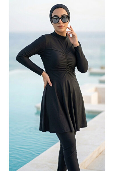 Plistre Women's Hijab Swimsuit Set, Fully Covered, Quick Drying, Built-In Cap...